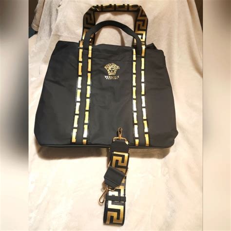 versace parfums bag fake|versace parfums black tote bag.